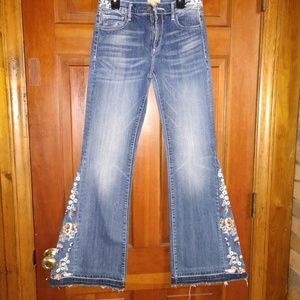 Free People Driftwood Embroidered Farrah Jeans